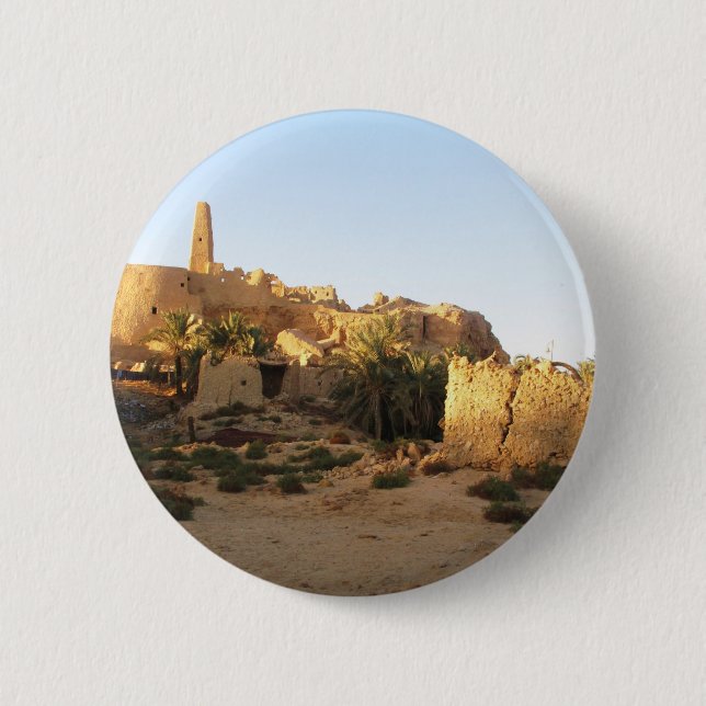 Siwa Temple of Amun - Oracle of Siwa 2 Inch Round Button (Front)