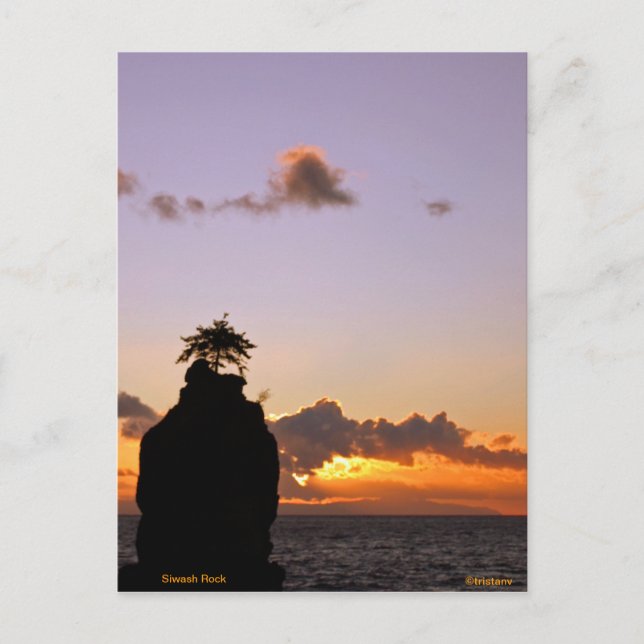 Siwash Rock, carte postale de Vancouver (Devant)
