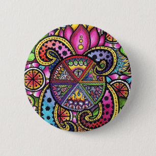 "six" 2 inch round button