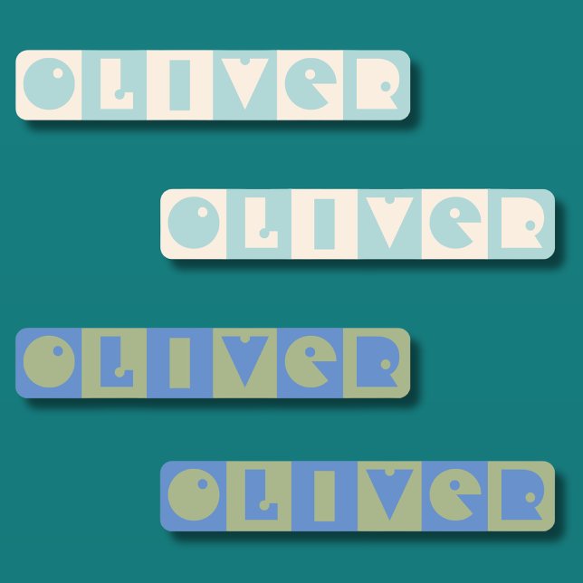 Six 6 letter boy name rectangular iron Patch (Creator Uploaded)