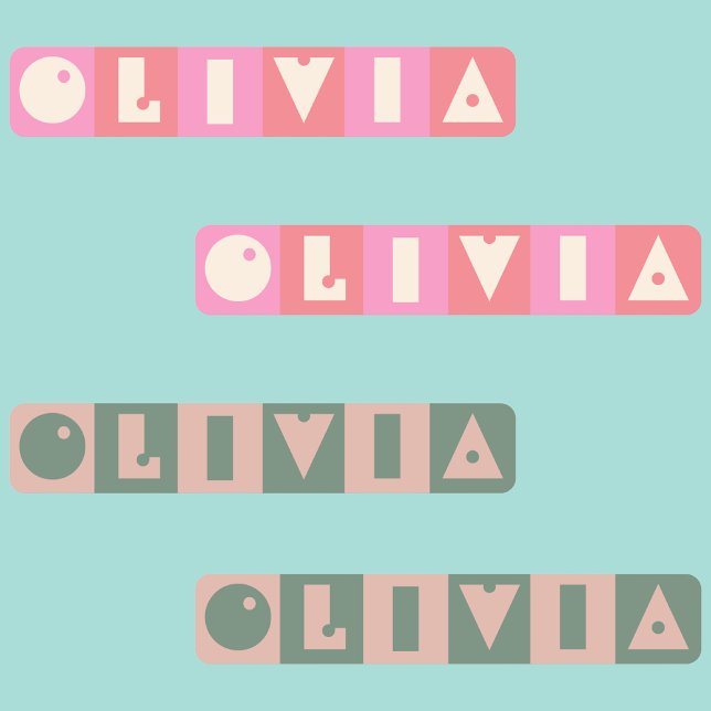 Six 6 letter girl name rectangular iron Patch (Creator Uploaded)