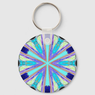 six-arm blue star keychain