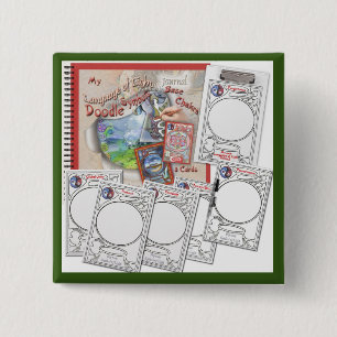 Six Base chakra sheets 2 Inch Square Button