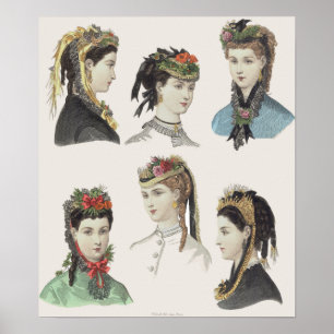 Six Beautés victoriennes - Grand Poster - Customis
