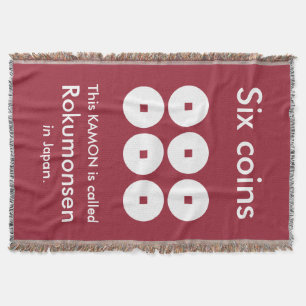 Six coins for the Sanada family Throw Blanket