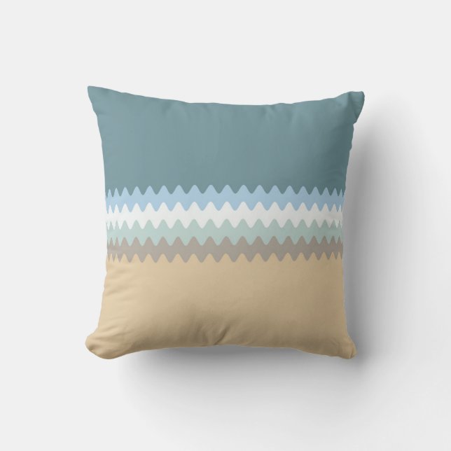 Six Colour Combo Throw Pillow (Front)