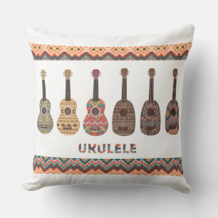 Six Coussin Motif Ukulele