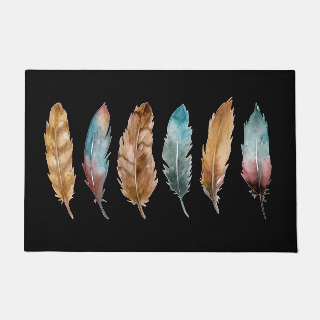 Six Feathers Door Mat (Front)