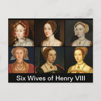 Six femmes de Henri VIII Carte postale