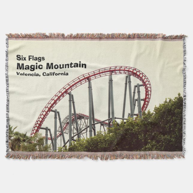 Six Flags Magic Mountain Throw Blanket (Front)