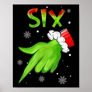 Six Funny Six Seven 6 7 Meme Santa Christmas Xmas Poster