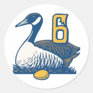 Six Geese a-Laying Classic Round Sticker