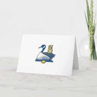 Six Geese a-Laying Holiday Card