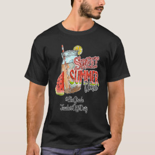 Six Grade Teacher Off Duty Summer Break Sweet Summ T-Shirt