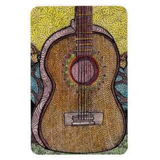 "# Six" Guitar Flexible Magnet