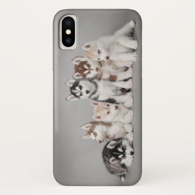 Six Huskie puppies Case-Mate iPhone Case (Back)