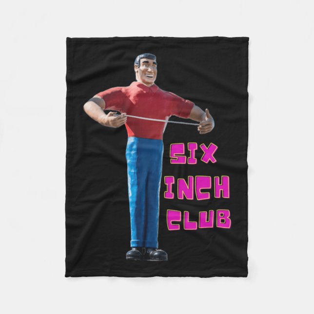 Six Inch Club Sticker  Fleece Blanket (Front)