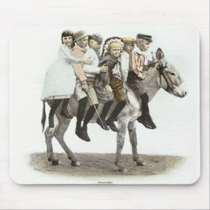 Six Kids On A Burro Mouse Pad