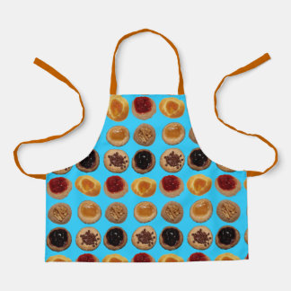 Six Kolaches sur un tablier bleu clair