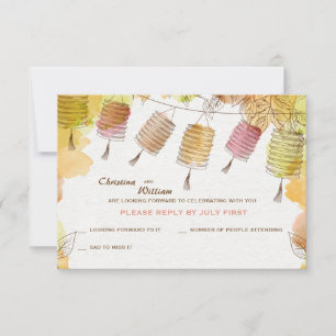 Six Lanterns RSVP Cards