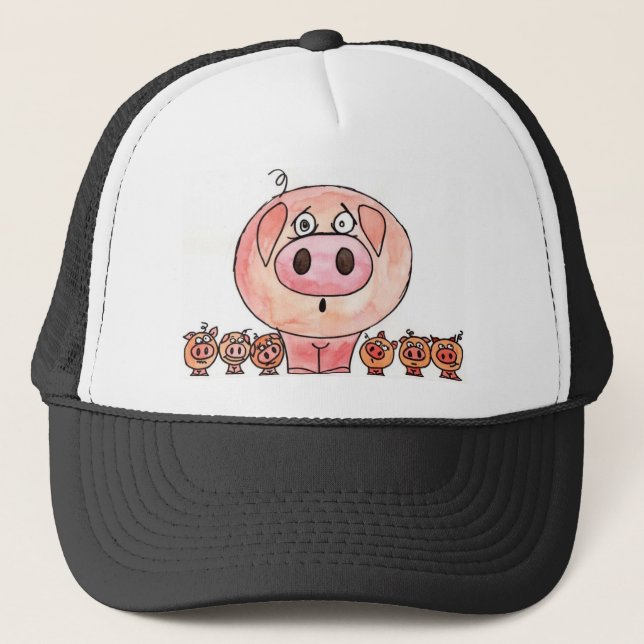 Six Little Pigs Trucker Hat (Front)