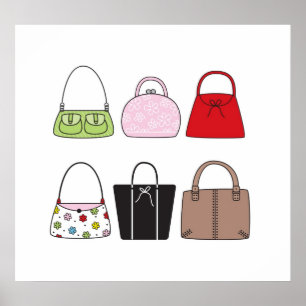 Six Little Purses Poster/Print Poster