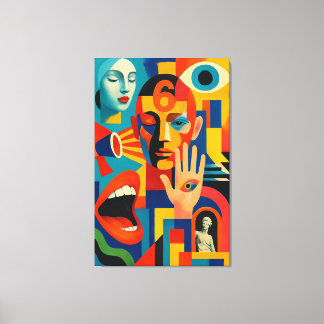 Six means one eye and one eye canvas print