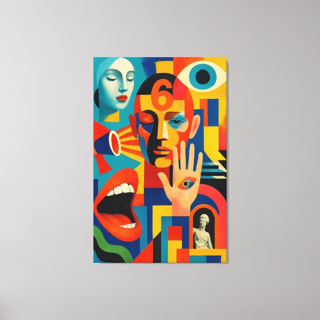 Six means one eye and one eye canvas print (Front)
