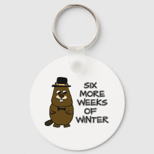 Six more weeks of winter keychain