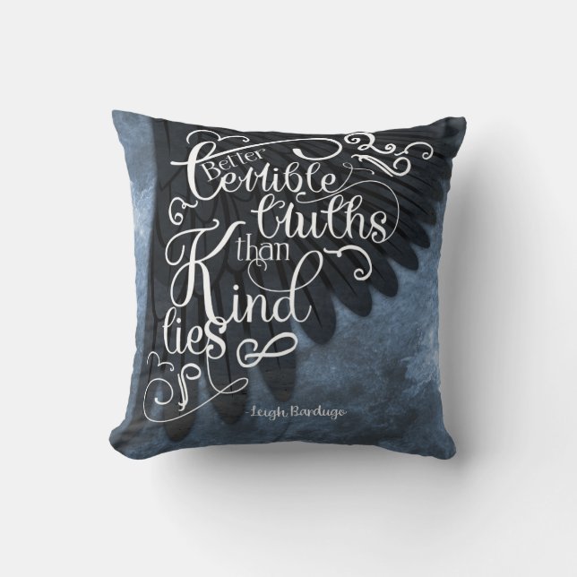 Six of Crows quote design Throw Pillow (Front)