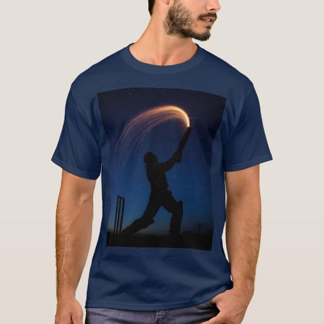 Six Over The Boundary T20 Cricket Tee (Front)