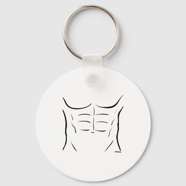 Six Pack Abs  Keychain (Front)
