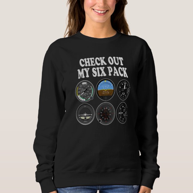 Six Pack Accessorie Pilot Aviation Flying Men Wome Sweatshirt (Front)