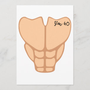 Six Pack I'm 40th Birthday Funny Men Card