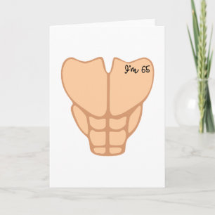 Six Pack I'm 65th Birthday Funny Men Card