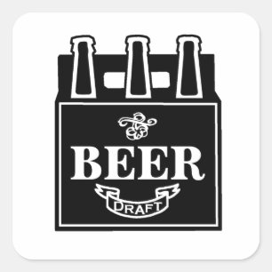 Six Pack of Beer Square Sticker