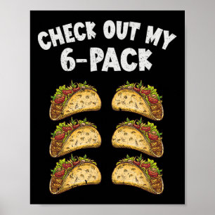 Six Pack Taco Cinco De Mayo Mexican Men Poster