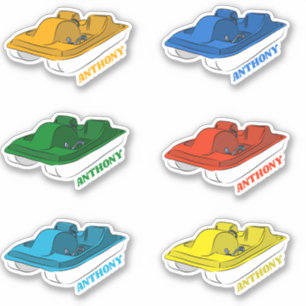 Six Personalized Pedal Boat Assorted Colours