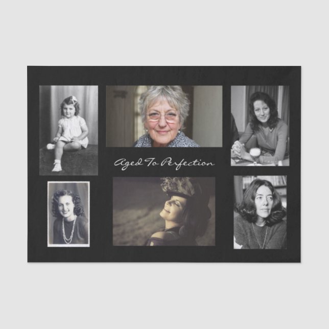 Six Photo Personalized  Tissue Paper (Front)