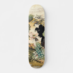 Six Precious Rivers Kubo Xiongman woodblock ladies Skateboard