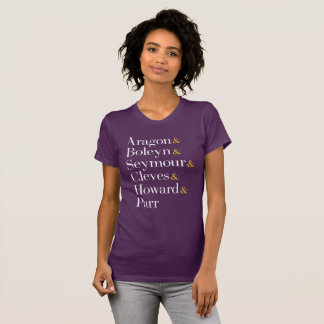Six reines musicales - Le T-shirt des noms d'amphi