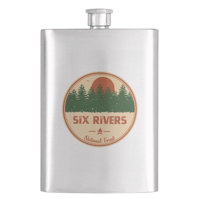 Six Rivers National Forest Hip Flask (Front)