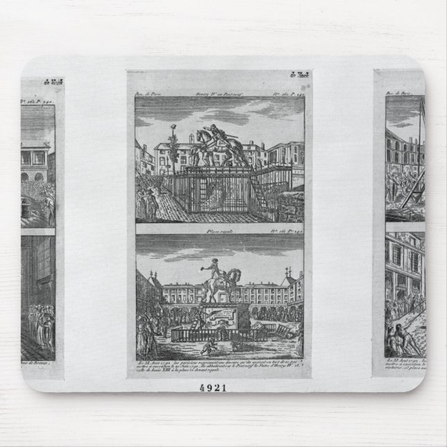 Six royal statues destroyed in Paris Mouse Pad (Front)