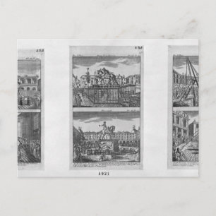 Six royal statues destroyed in Paris Postcard