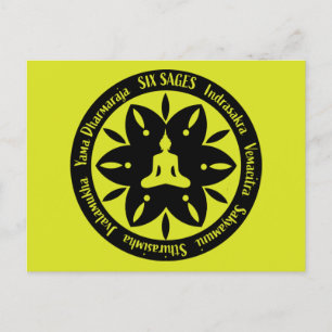 Six Sages Samara Buddhist Religion Postcard