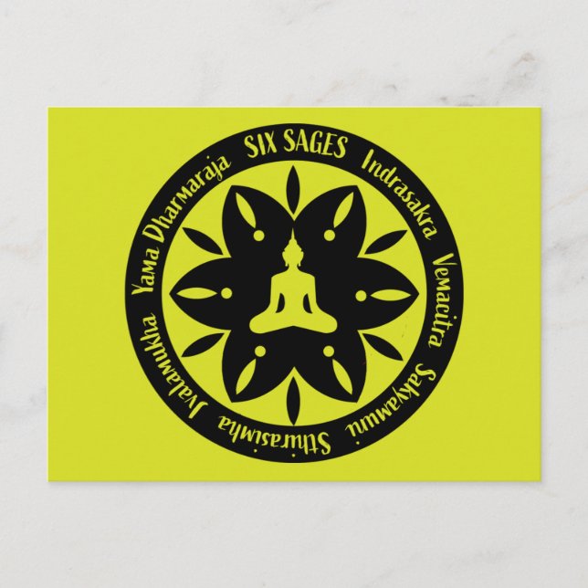 Six Sages Samara Buddhist Religion  Postcard (Front)