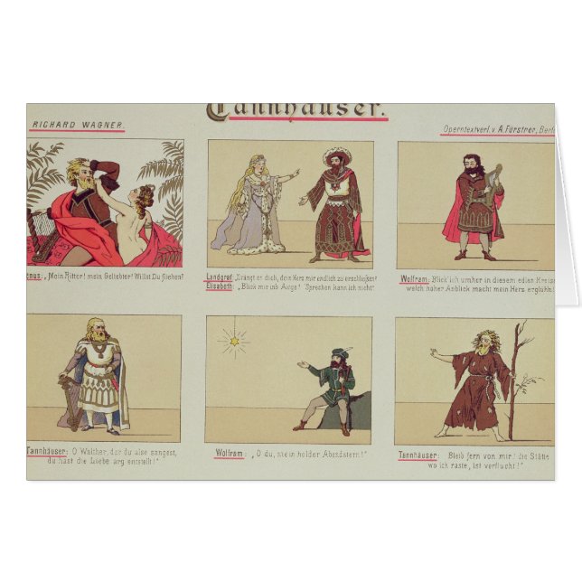 Six scenes relating to the opera 'Tannhauser' (Front Horizontal)