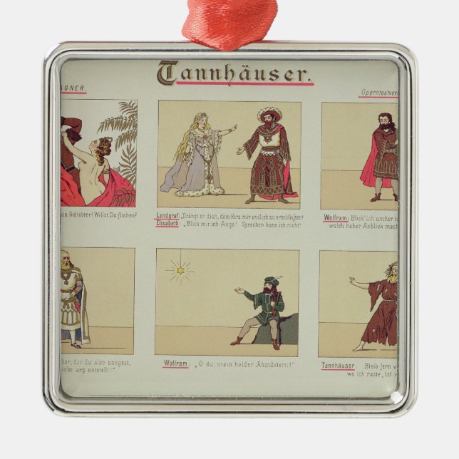 Six scenes relating to the opera 'Tannhauser' Metal Ornament (Front)
