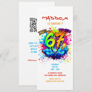 Six Sept Crafts d'anniversaire Invitation de fête,