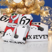 Six Seven 67 6 7 6-7 Meme Santa Dubbing Christmas